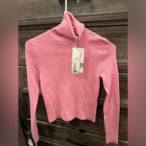 pink turtle neck from zara